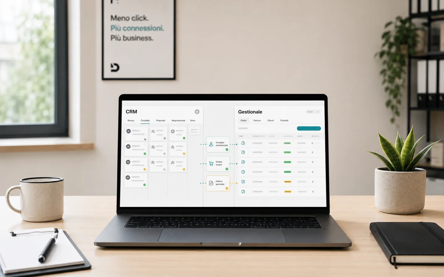 Illustrazione dell’articolo: Integrare CRM e gestionale automaticamente senza programmatori